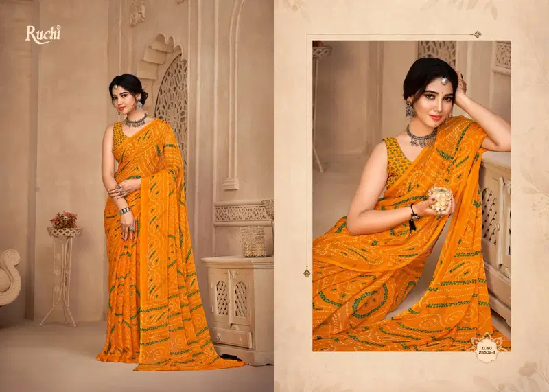 Star Chiffon Hits By Ruchi Chiffon Printed Wholesale Daily Wear Saree In India